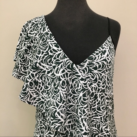 CLUB MONACO Asymmetrical Ribbed Pattern High Low Maxi Dress Women’s Size 10 - Picture 4 of 14